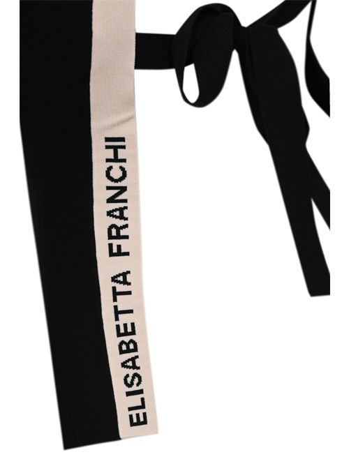 Top in maglia con bande in viscosa lucida e scollo sul retro Elisabetta Franchi | MK67S61E2685